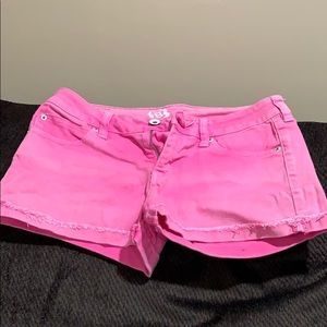 Billabong pink jean shorts